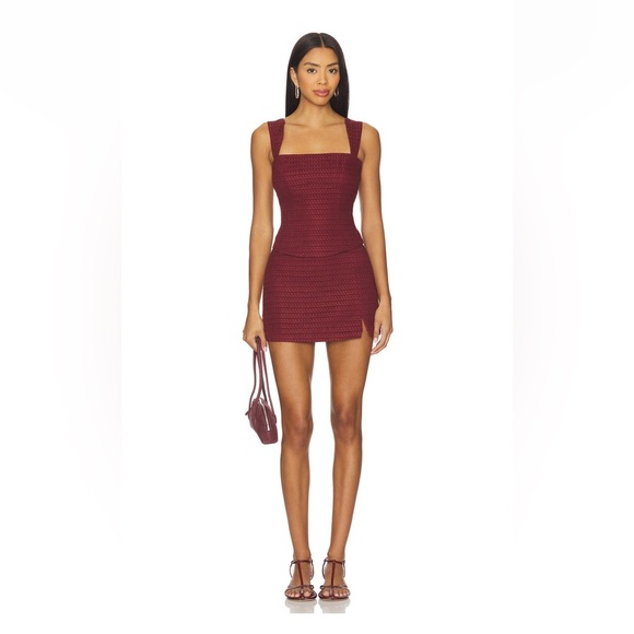 Amanda Uprichard Dresses & Skirts - Amanda Uprichard Revolve Ceronne Top & Dale Skort Set in Russet Size S